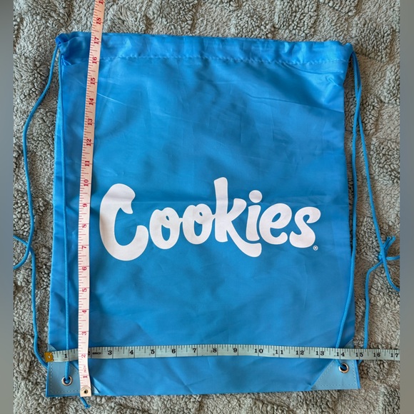 NWOT Cookies Blue Drawstring Bag Sack Backpack - Picture 5 of 5